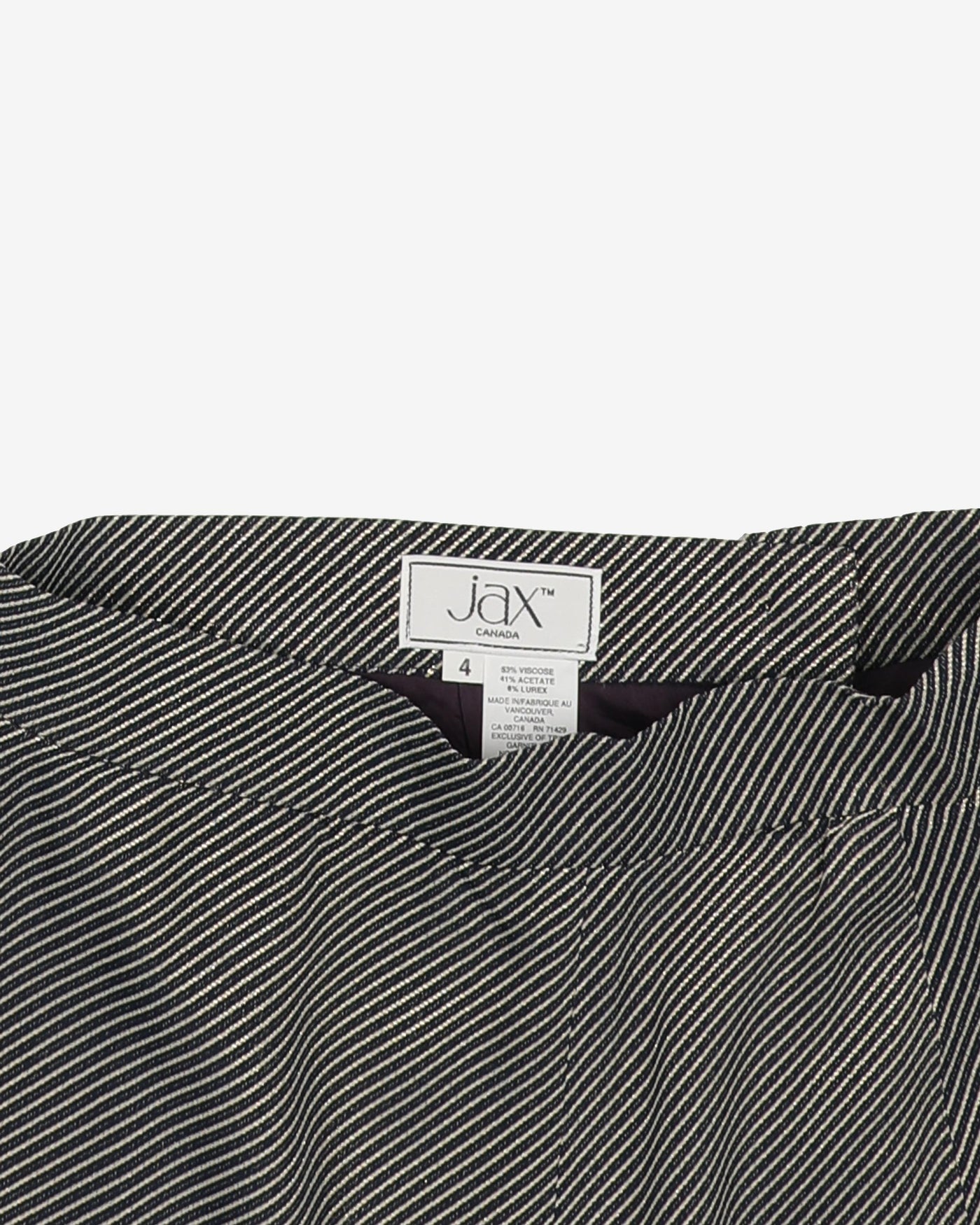 1990s Diagonally Striped Pencil Skirt - XS