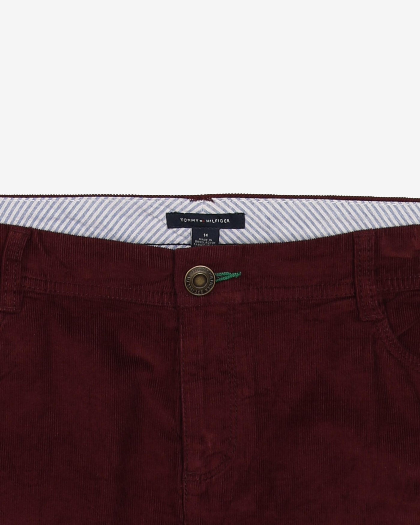 Tommy Hilfiger Burgundy Cord Mini Skirt - L