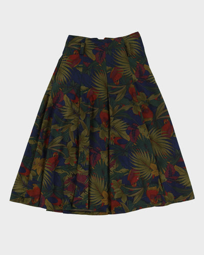 1990s High Waisted Parrot Patterned Skirt - S