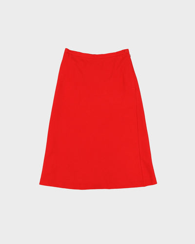 Red A-line rayon Skirt - XS