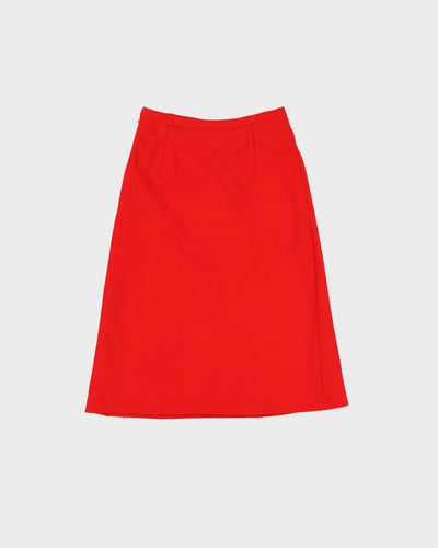 Red A-line rayon Skirt - XS