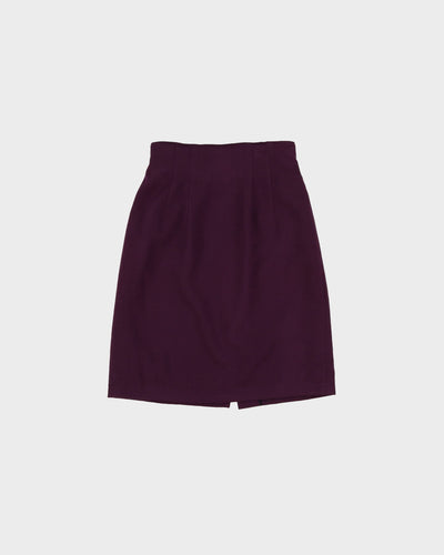 Purple High Waisted Pencil Skirt - XS