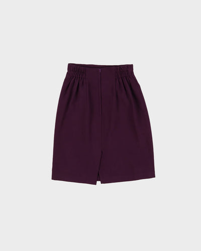 Purple High Waisted Pencil Skirt - XS
