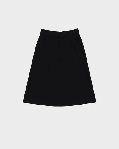 Chloe Black Wool Midi Skirt- XS