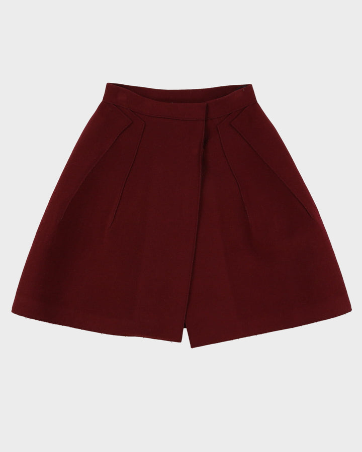 Mc Q Alexander McQueen Burgundy A-line Skirt- S / M