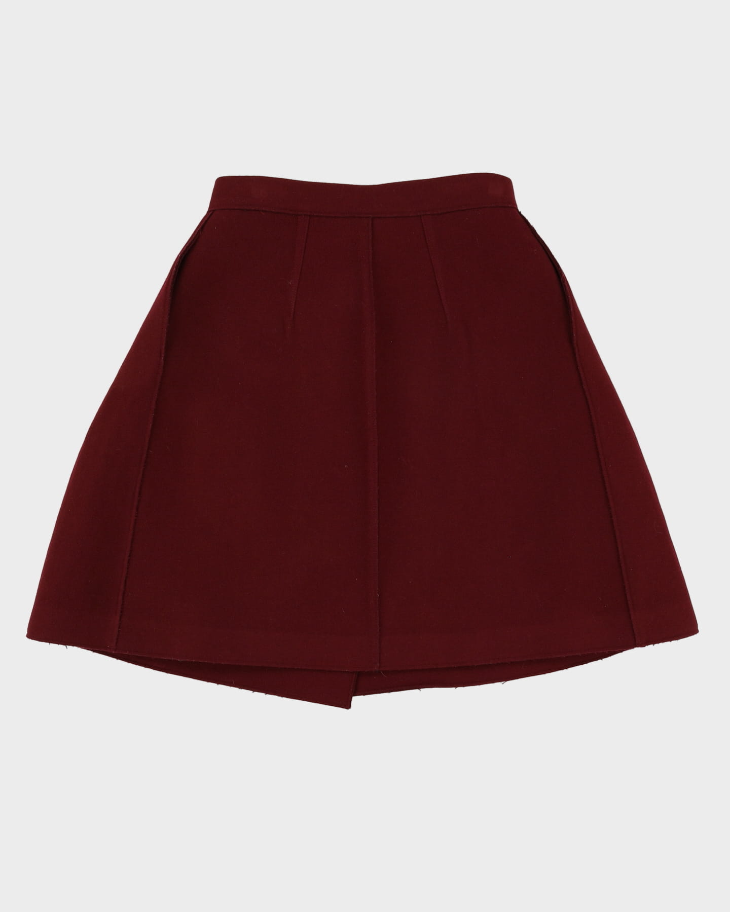 Mc Q Alexander McQueen Burgundy A-line Skirt- S / M