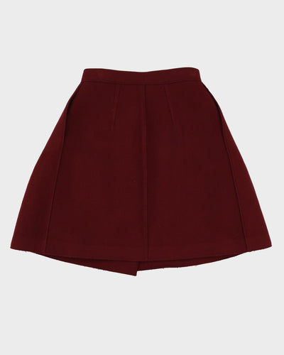 Mc Q Alexander McQueen Burgundy A-line Skirt- S / M