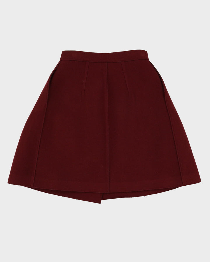 Mc Q Alexander McQueen Burgundy A-line Skirt- S / M