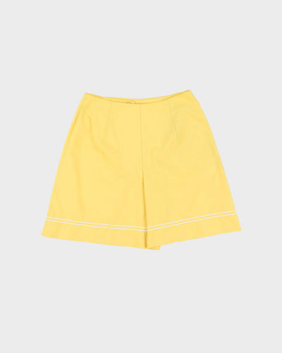 1970s Yellow Tennis Style Shorts Skirt - S / M