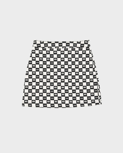 Vans Black And White Patterned Mini Skirt - S