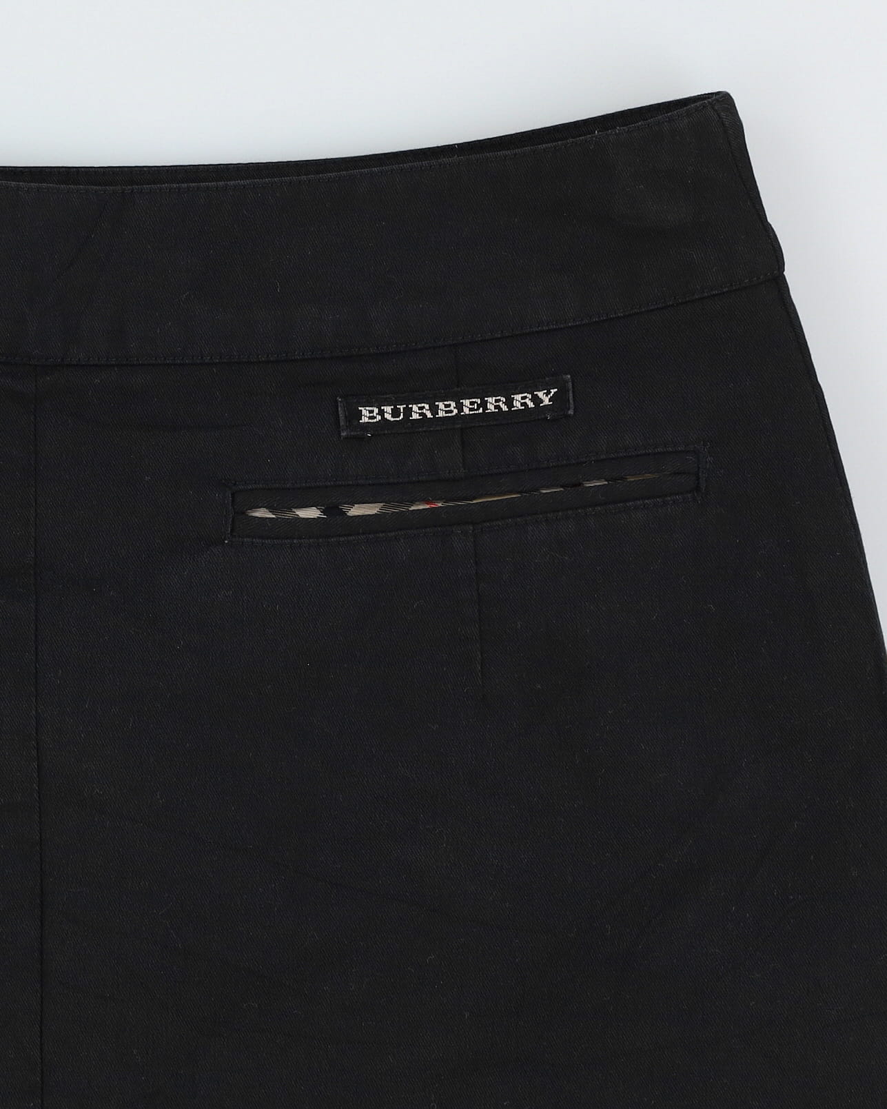 Burberry Black Cotton Mini Skirt - S