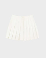 White Pleated Mini Tennis Skirt - S