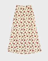 00s Ceram Floral Velour Maxi Skirt - XS