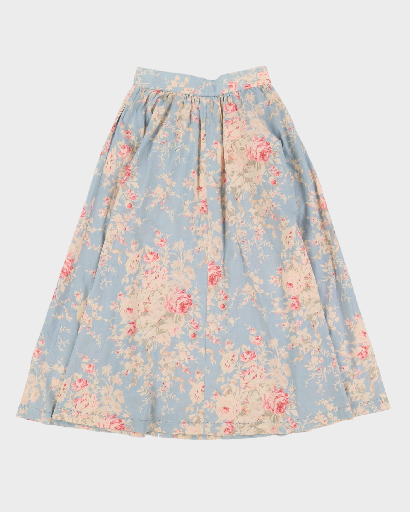 Ralph Lauren Country Blue Floral Skirt - S
