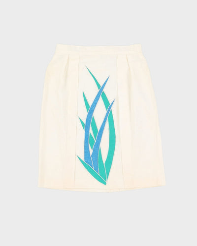 Vintage 1990s Cream Pencil Skirt- XS