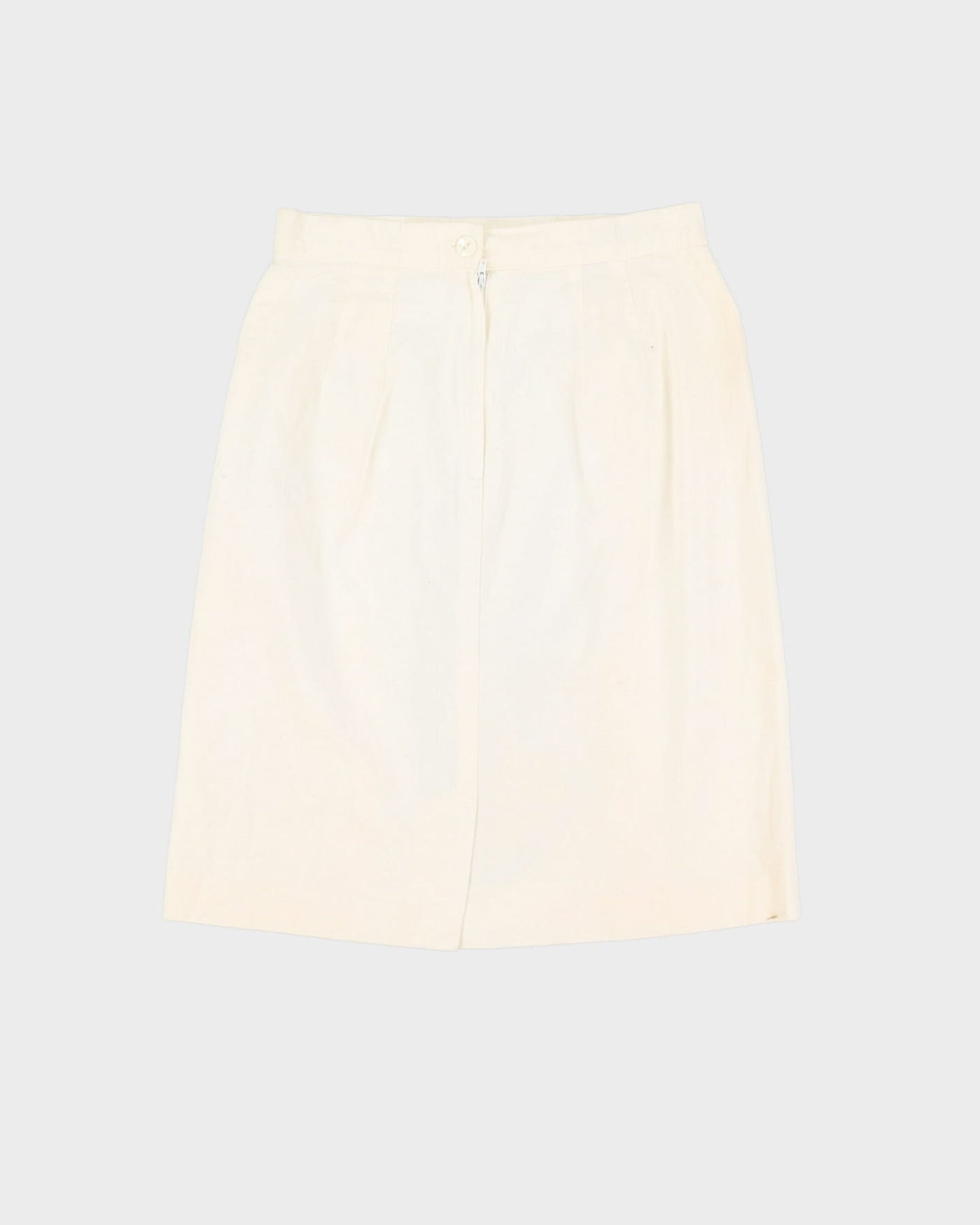 Vintage 1990s Cream Pencil Skirt- XS