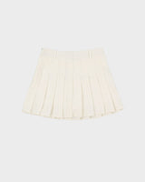 White Pleated Tennis Mini Skirt - S