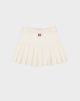 White Pleated Tennis Mini Skirt - S