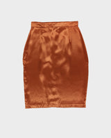 00s Copper Brown Pencil Skirt - S