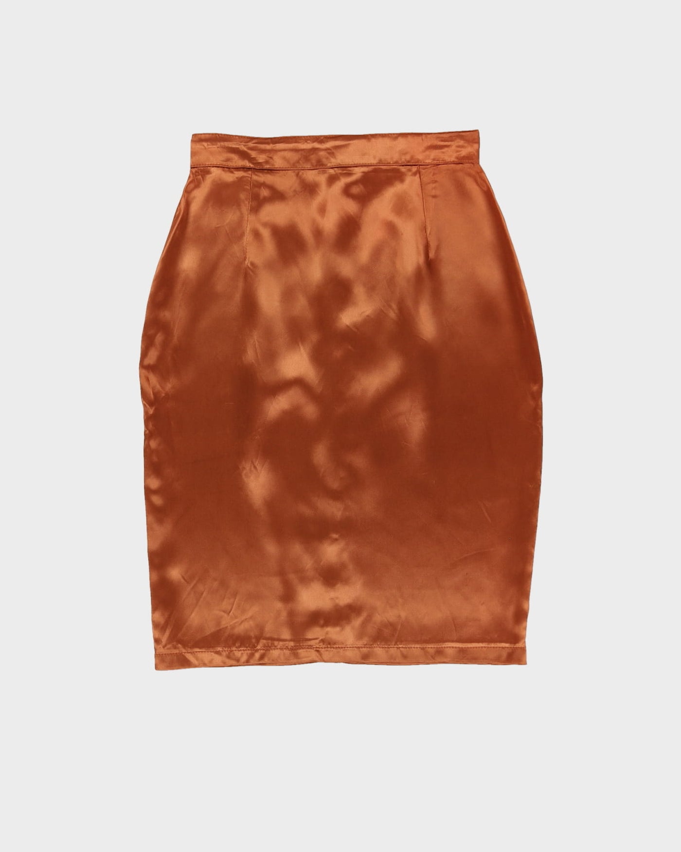 00s Copper Brown Pencil Skirt - S
