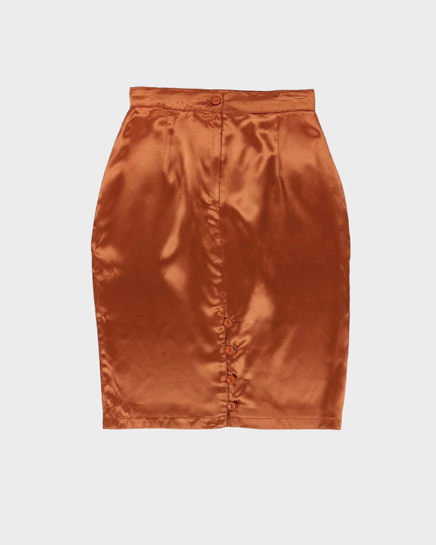 00s Copper Brown Pencil Skirt - S