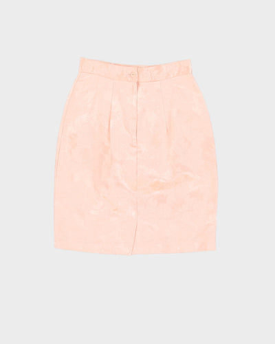 Vintage 1990s Pink Floral Pencil Skirt - XS