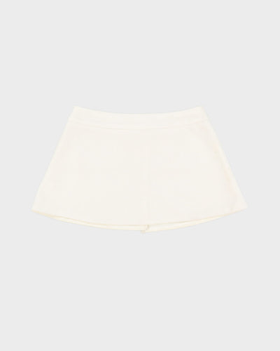 Vintage 1960s White Mini Skirt - S