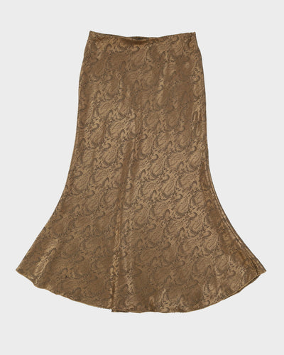 Rokit Originals Brown Paisley Patterned Faery Skirt - M