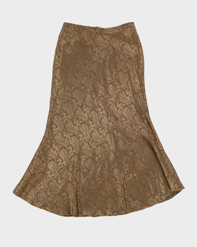 Rokit Originals Brown Paisley Patterned Faery Skirt - M