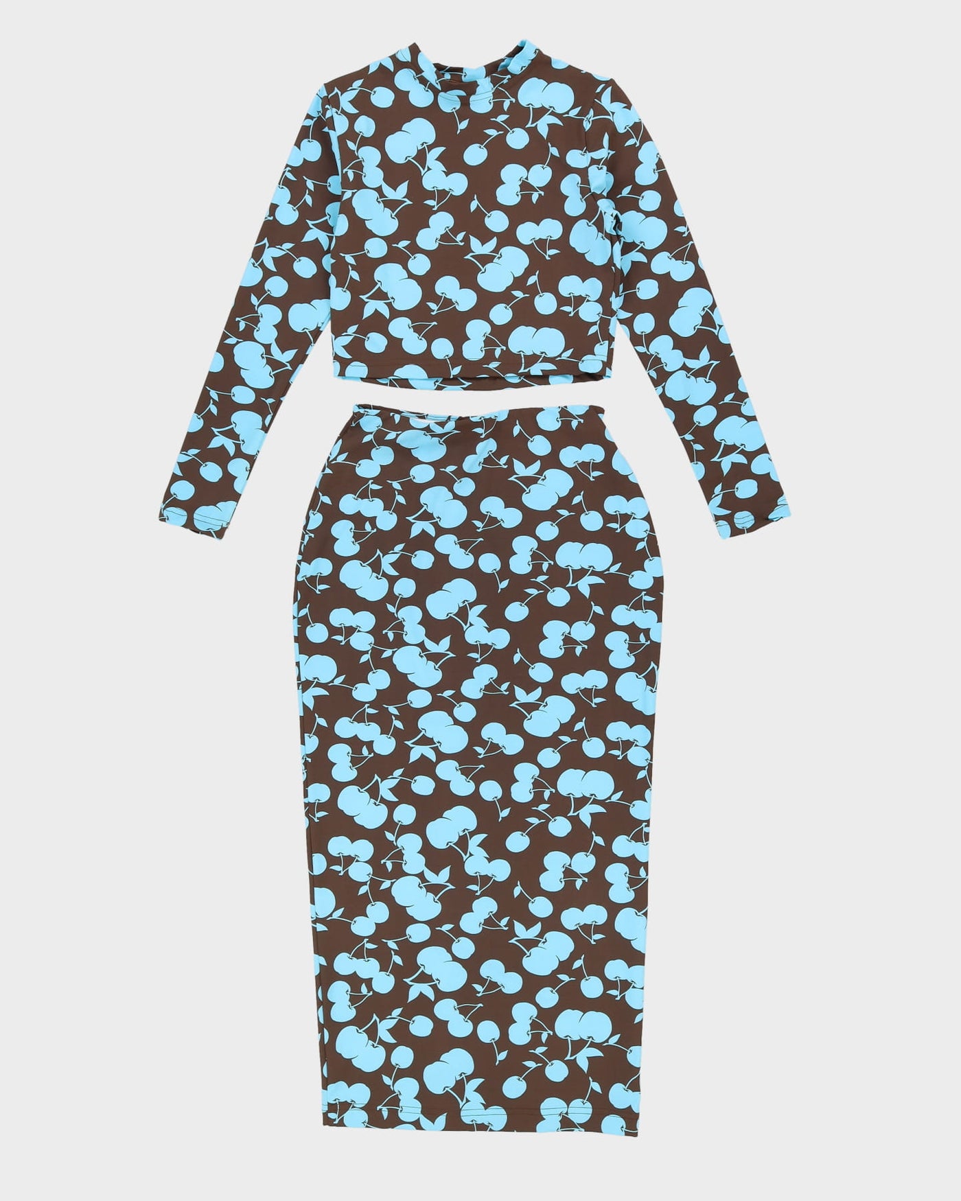Rokit Originals Blue / Brown Patterned Monica Skirt - S