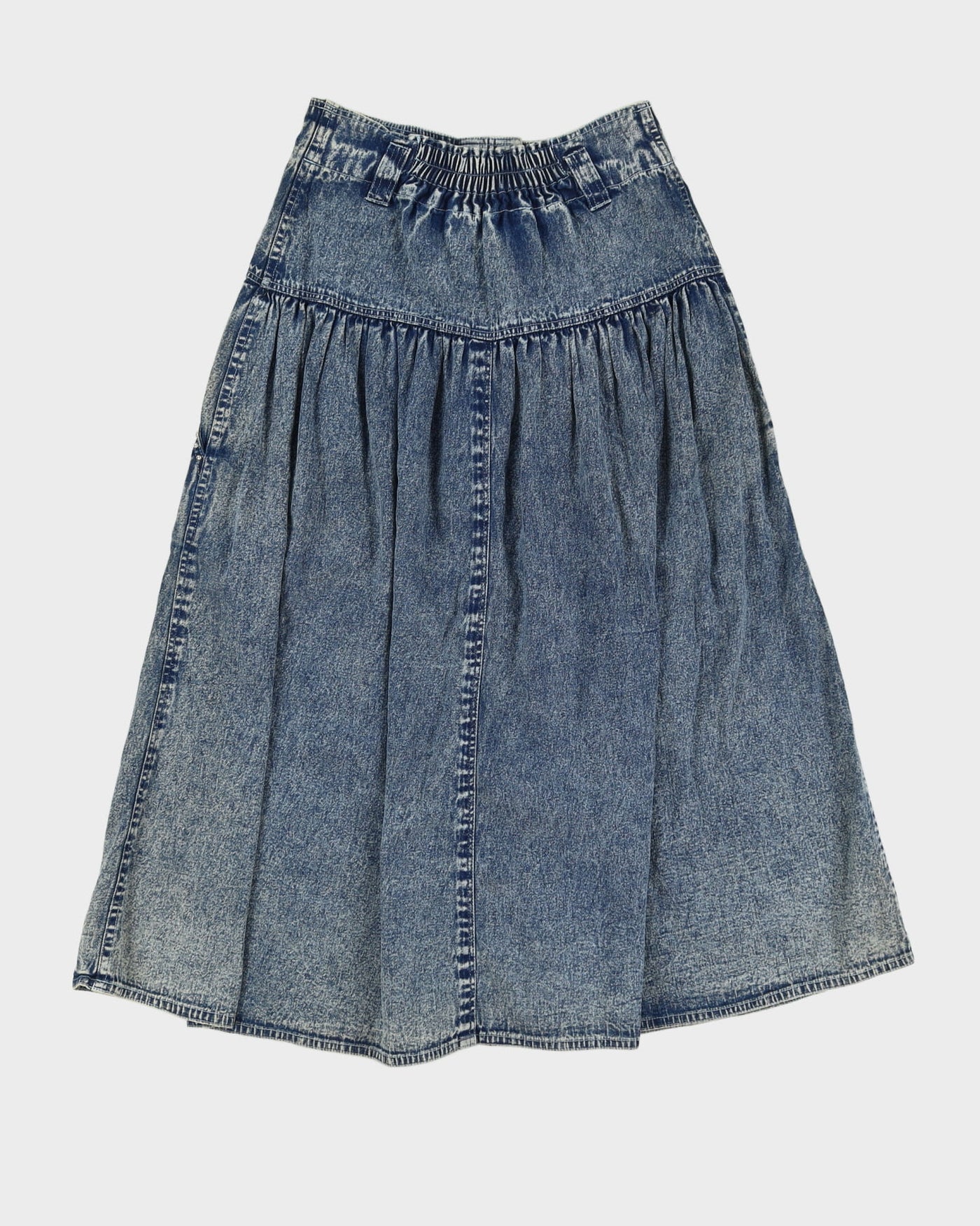 Vintage 1990s Stonewash Embellished Skirt - S