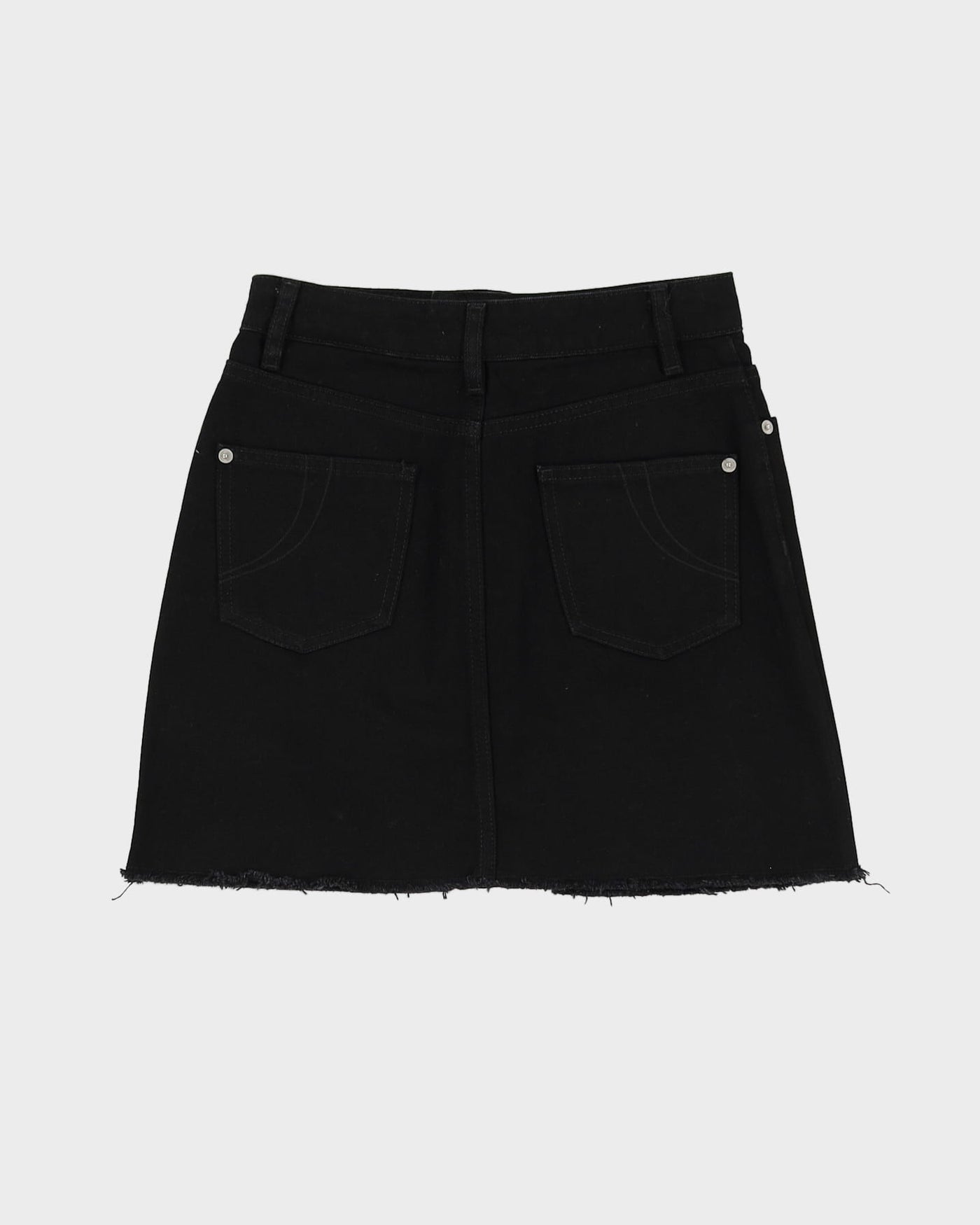 Maje Black Denim Mini Skirt - S