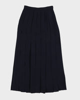 Jaeger Blue Pleated Maxi Skirt - XS