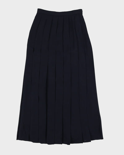 Jaeger Blue Pleated Maxi Skirt - XS