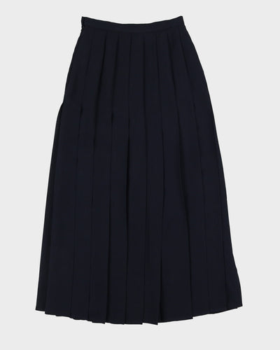 Jaeger Blue Pleated Maxi Skirt - XS