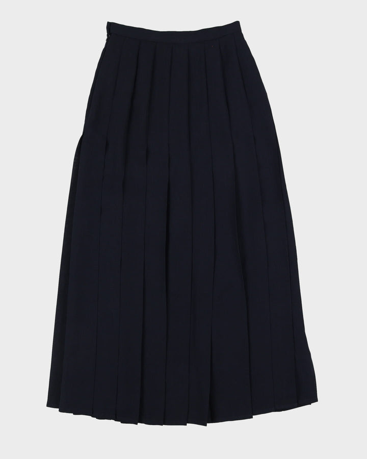 Jaeger Blue Pleated Maxi Skirt - XS