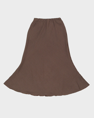 Rokit Originals Faery Brown Polka Dot Skirt - S