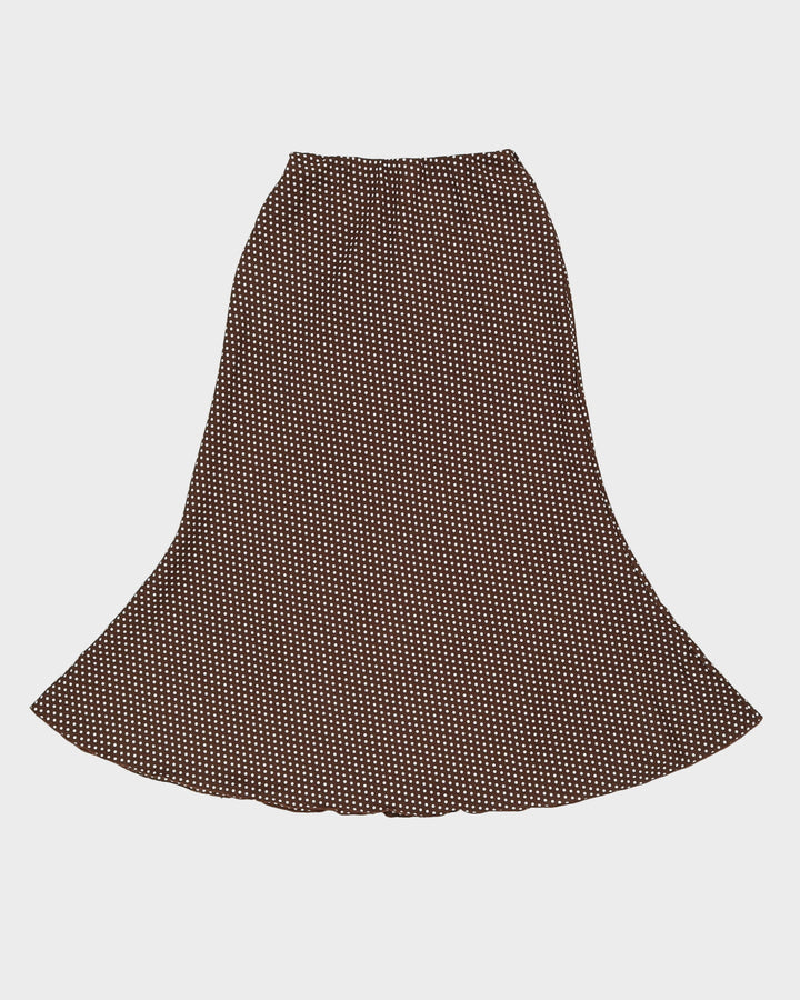 Rokit Originals Faery Brown Polka Dot Skirt - S