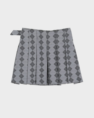 Rokit Originals Cher Grey Check Skirt - S