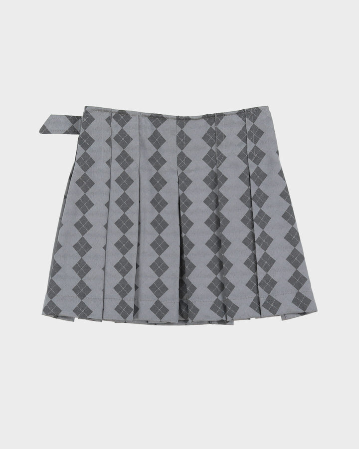 Rokit Originals Cher Grey Check Skirt - S