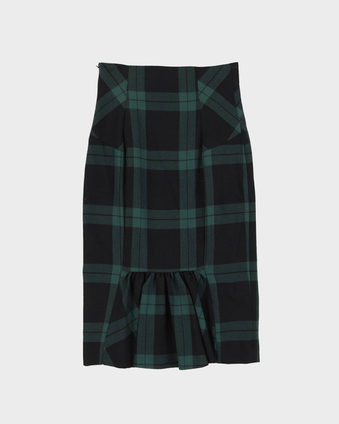 Diane Von Furstenberg Green And Black Pencil Skirt - S