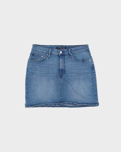 Calvin Klein Blue Denim Mini Skirt - M