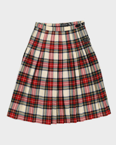Made In Scotland Cream Kilt Skirt - S