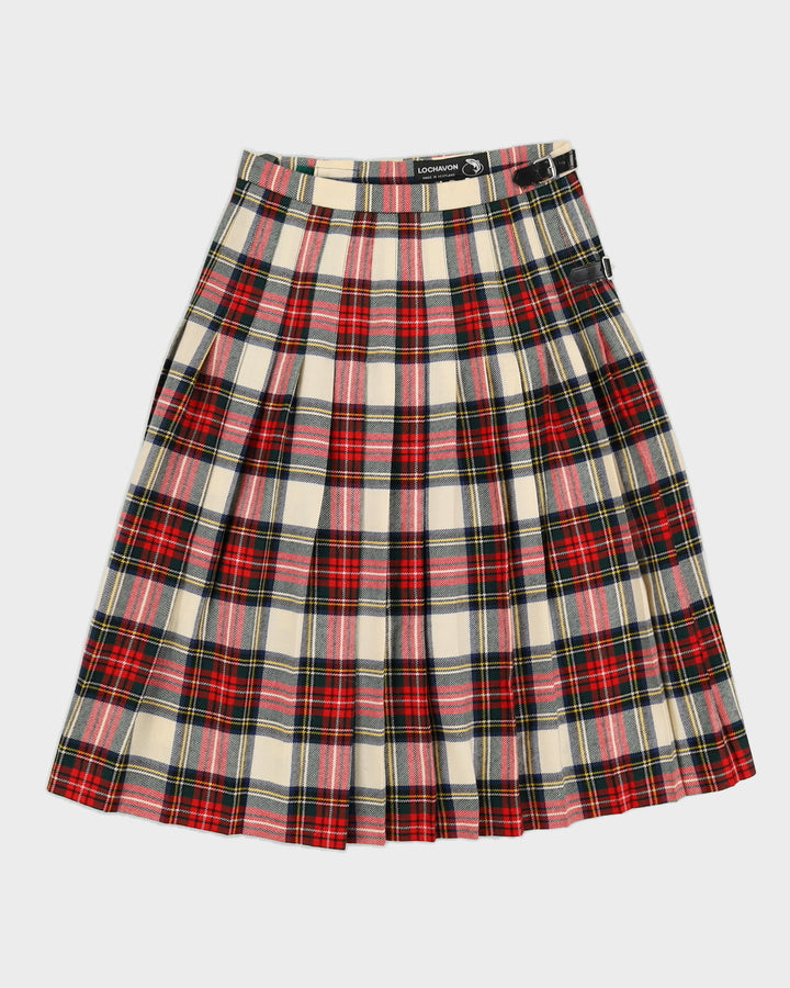 Made In Scotland Cream Kilt Skirt - S