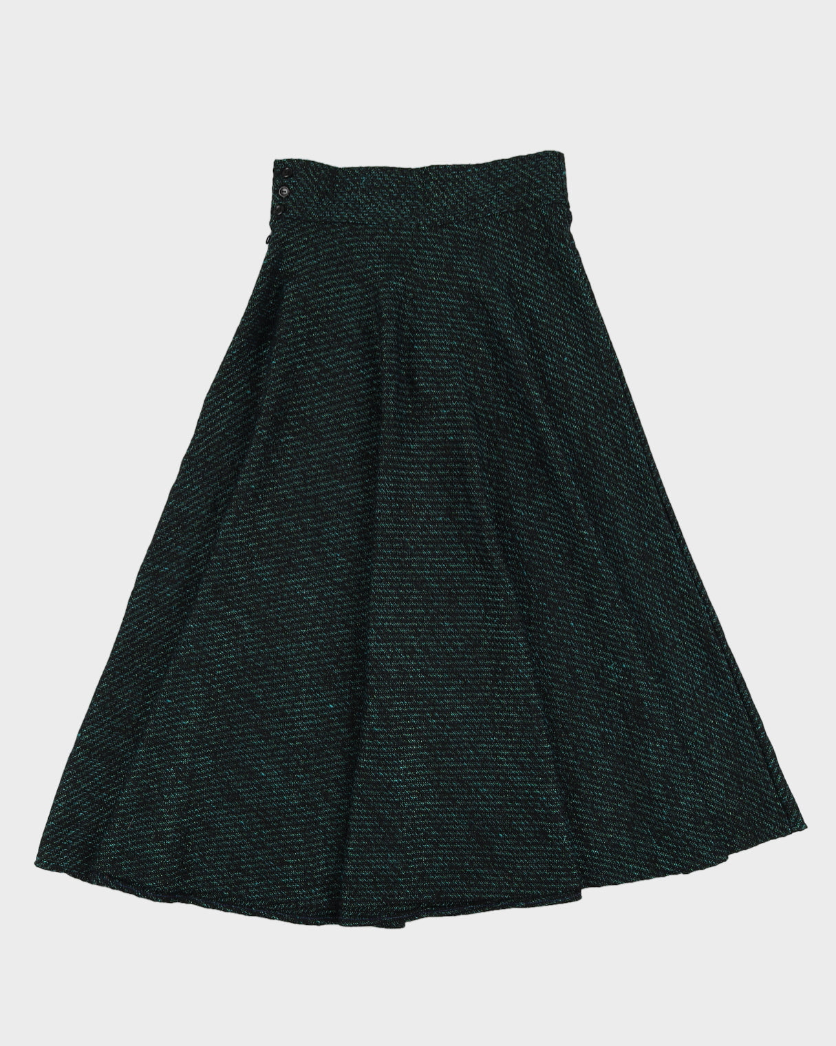 00s Metallic Green A-Line Skirt - S