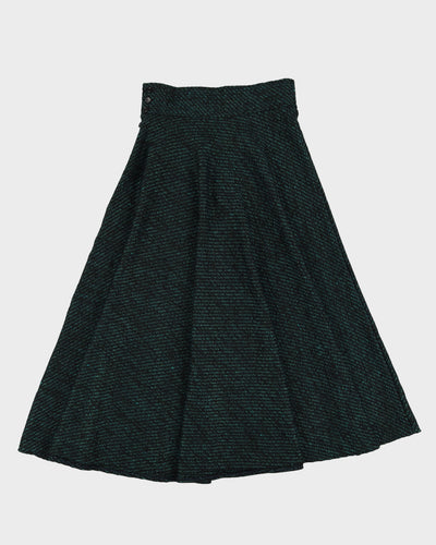 00s Metallic Green A-Line Skirt - S