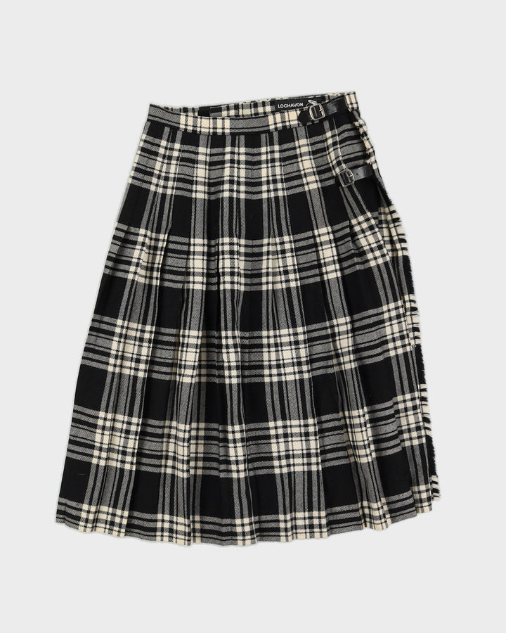 Lochavon Black Tartan Kilt Skirt - S