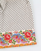 Vintage 70s/80s Charles Demery French Folk Pattern Cotton Skirt - S