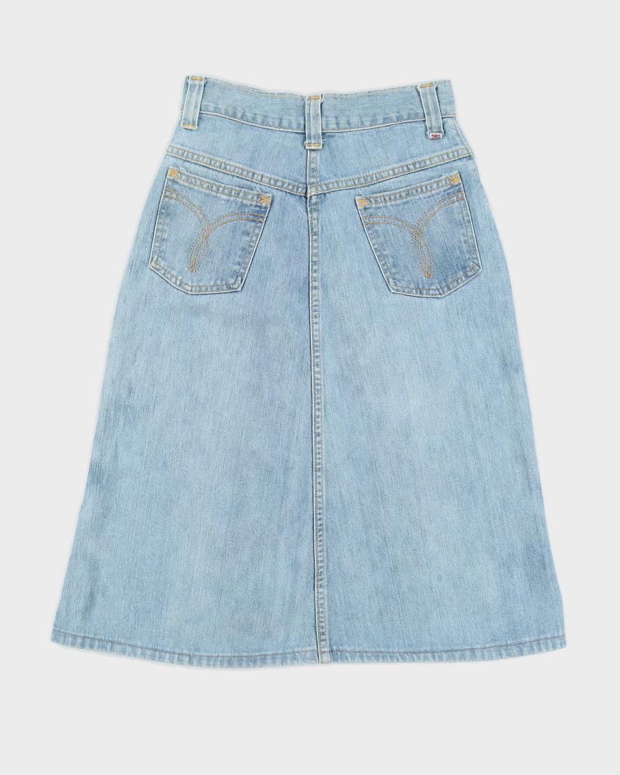 Vintage 1990s A Line Jean Skirt - S