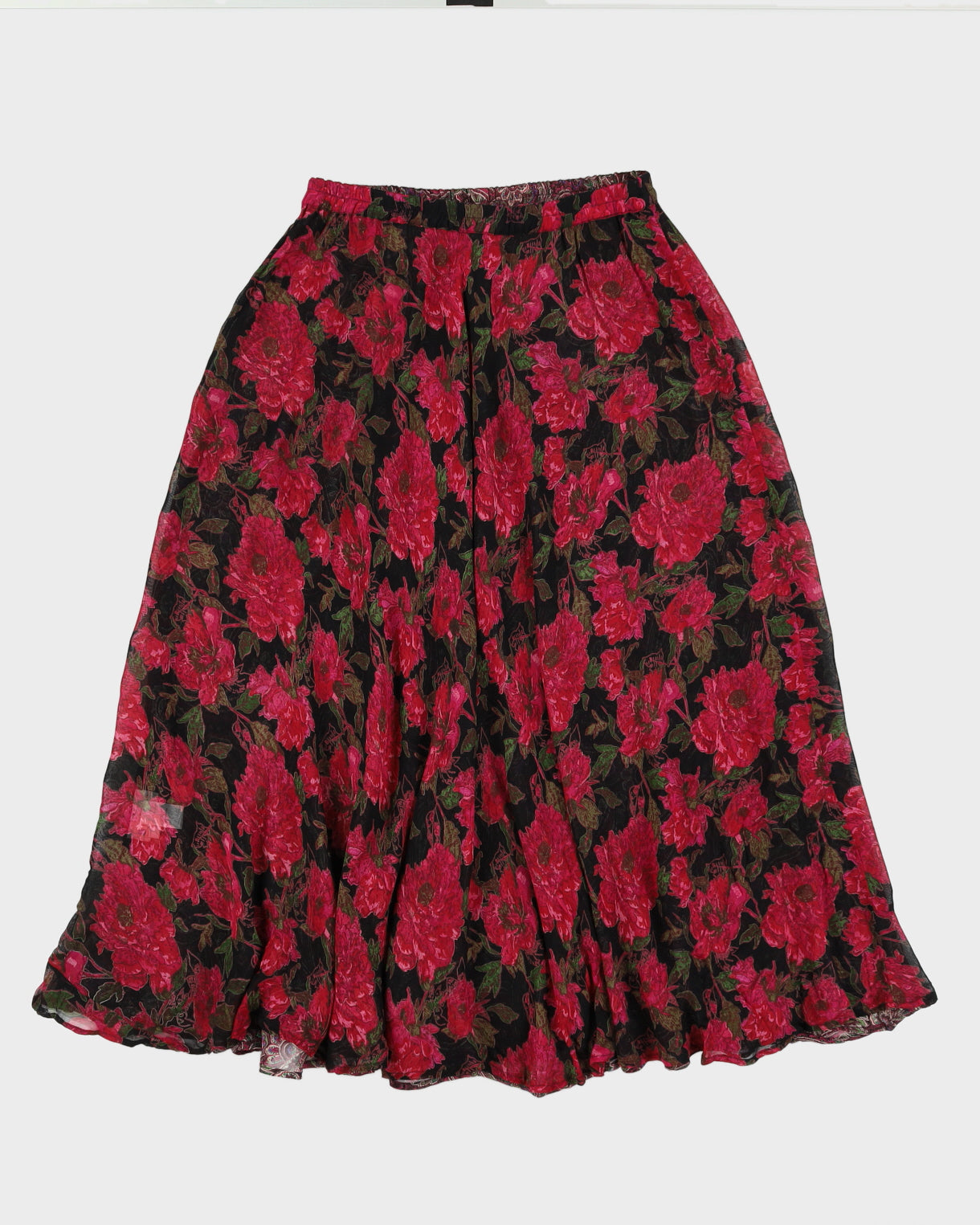 Vintage 90s Coldwater Creek Reversible Paisley/Floral Skirt - M